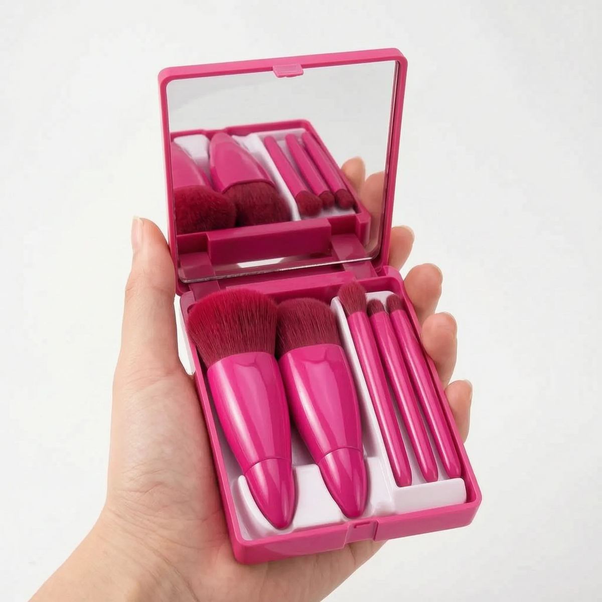 Compacte make-upkwastenset met spiegel