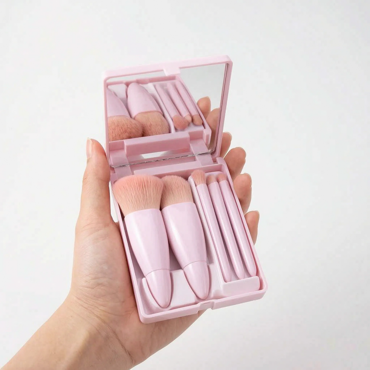Compacte make-upkwastenset met spiegel