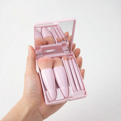 Compacte make-upkwastenset met spiegel