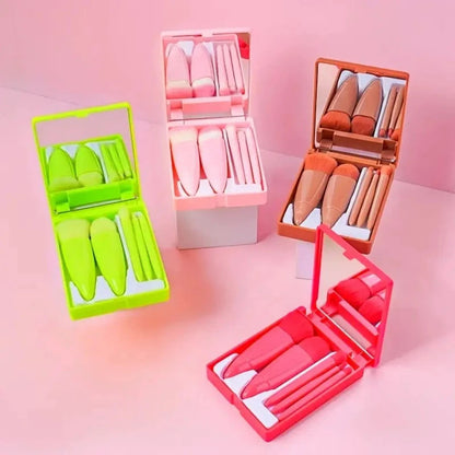 Compacte make-upkwastenset met spiegel