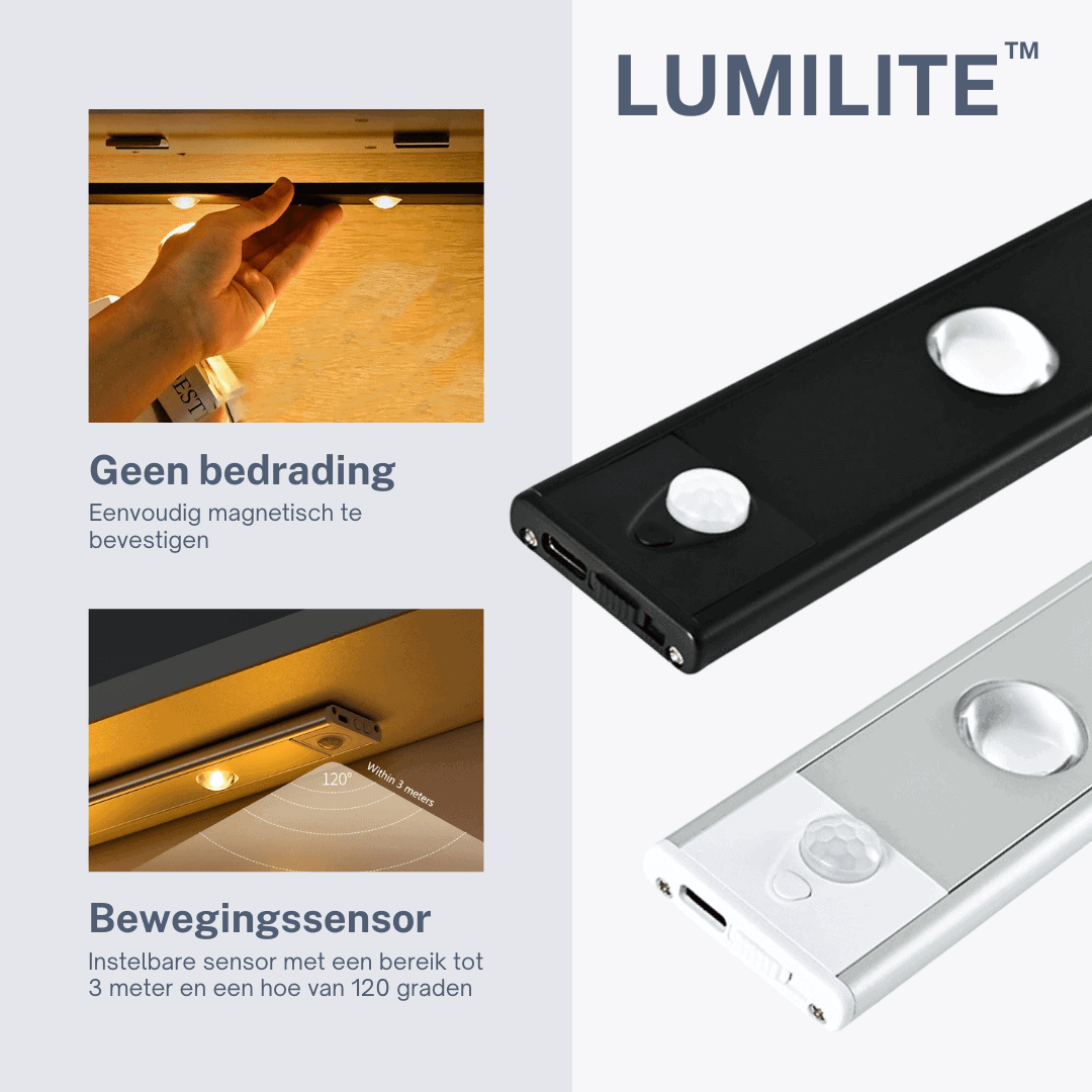 LUMILITE draadloze bewegingssensor verlichting
