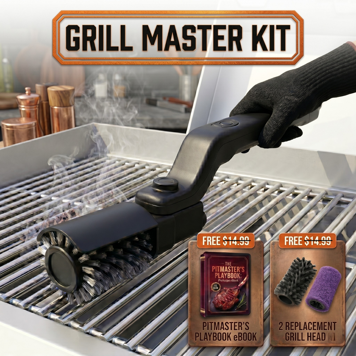 GrillMaster gemotoriseerde grillreiniger