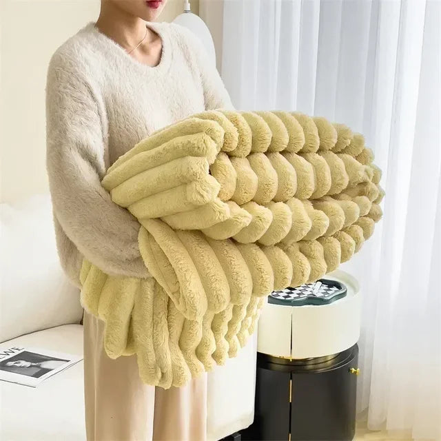 Zachte pluche warme fleece deken