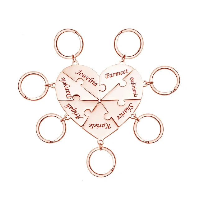HeartLink gepersonaliseerde hartsleutelhanger