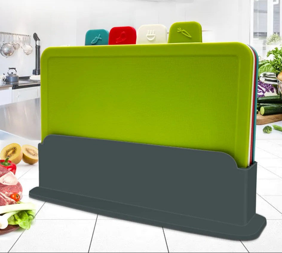 PrepTidy 4-delige snijplankenset met houder