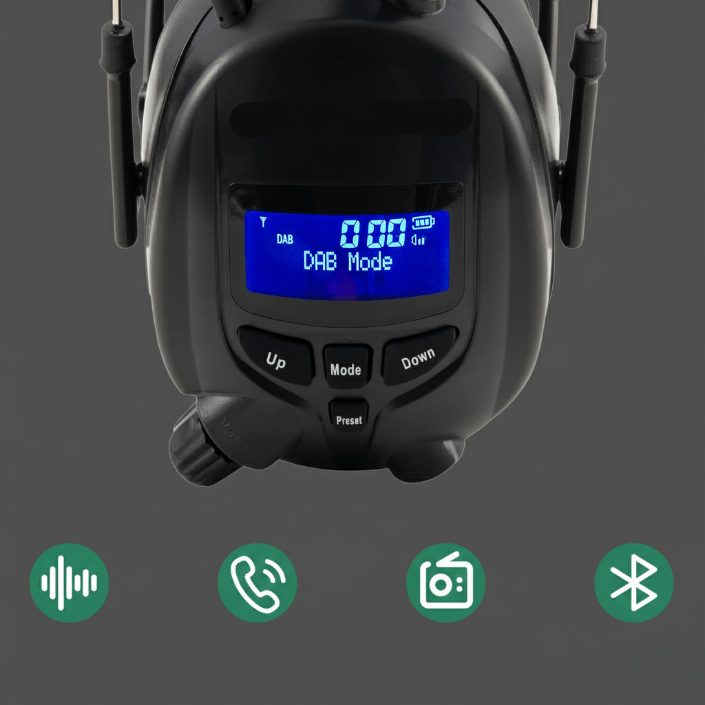 SAFE COMM DAB+/FM radio gehoorbeschermer