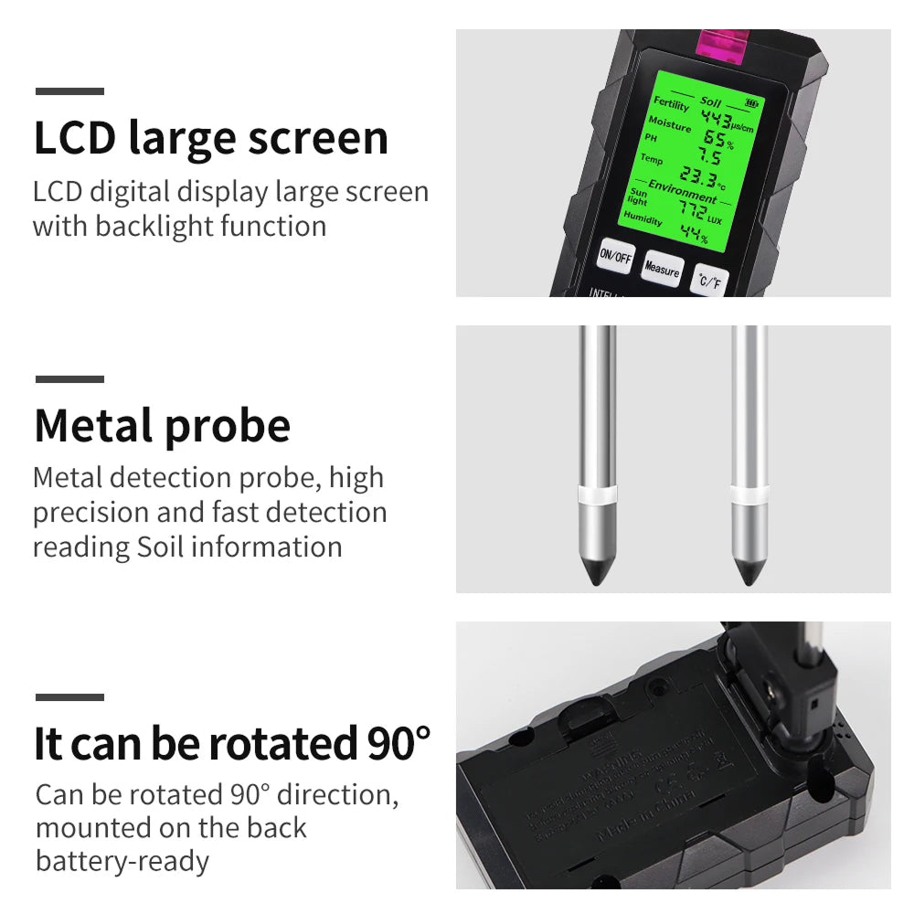 Digitale 6-in-1 Bodemtester
