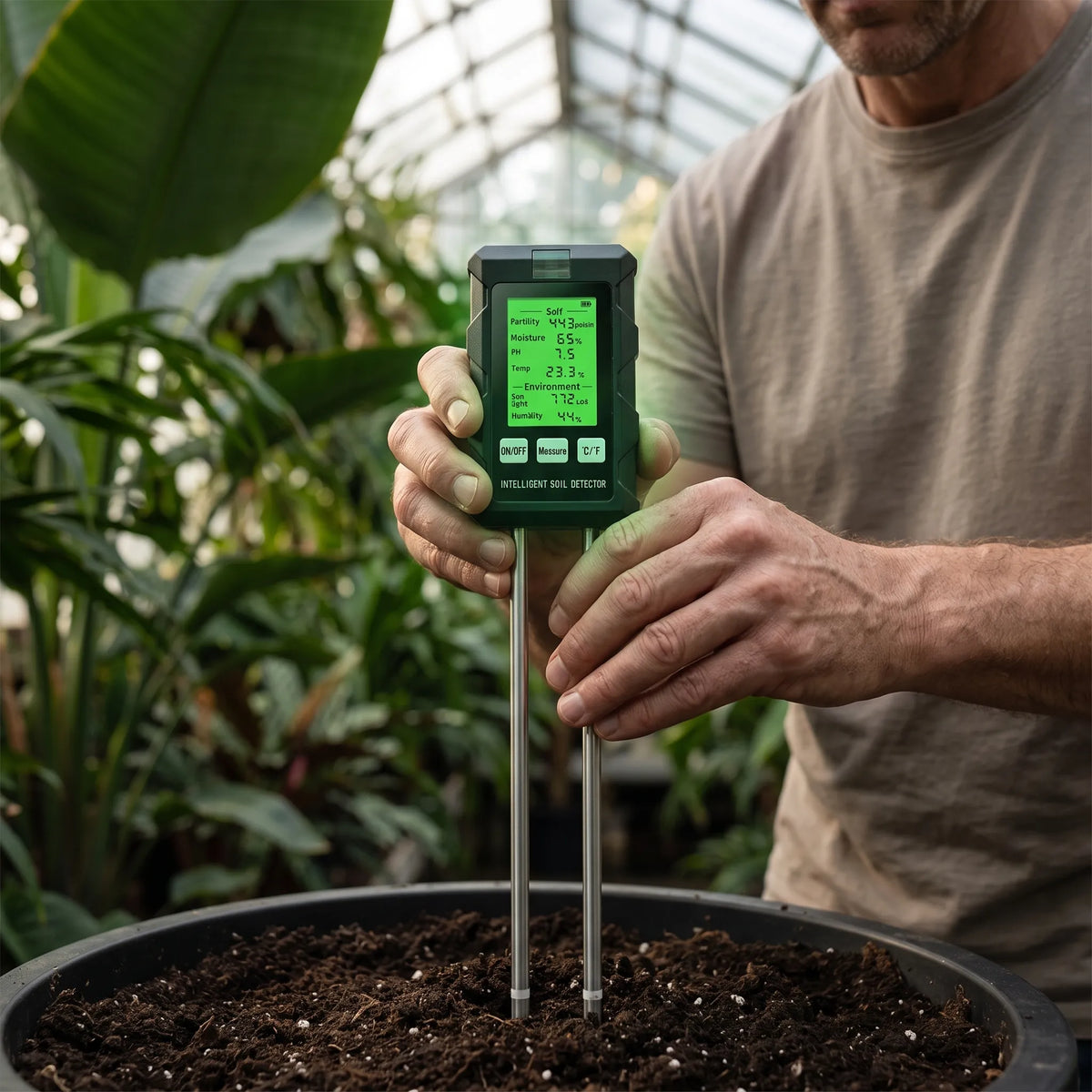 Digitale 6-in-1 Bodemtester