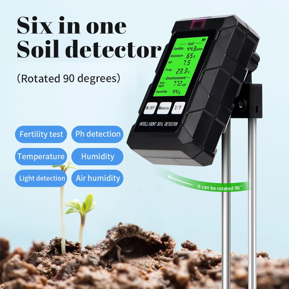 Digitale 6-in-1 Bodemtester