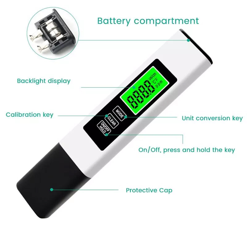 Digitale TDS watermeter voor wateranalyse