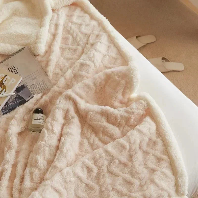 LuxyCozy dikke winter fleece deken