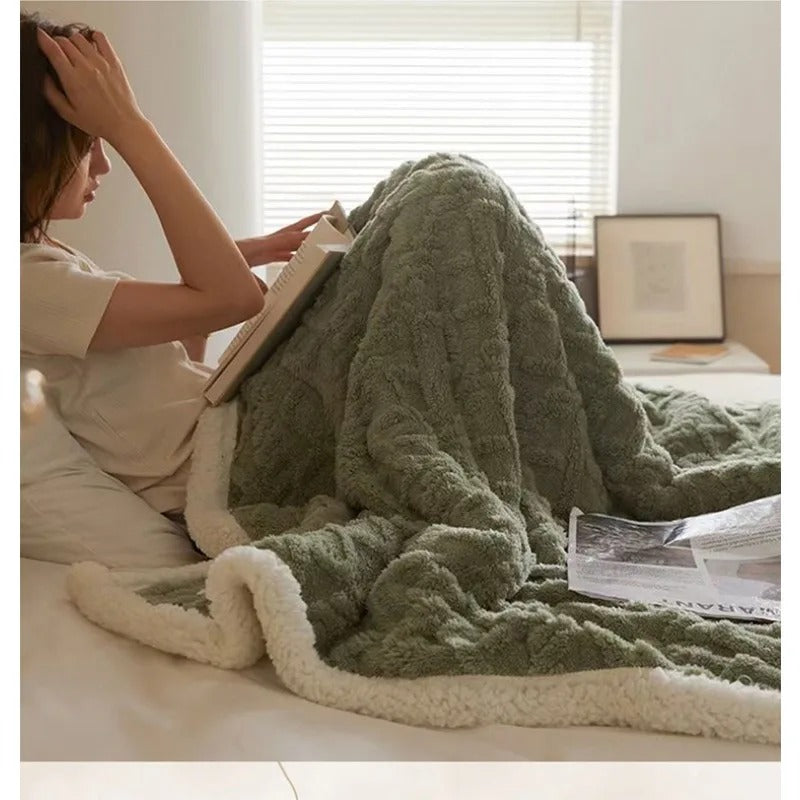 LuxyCozy dikke winter fleece deken