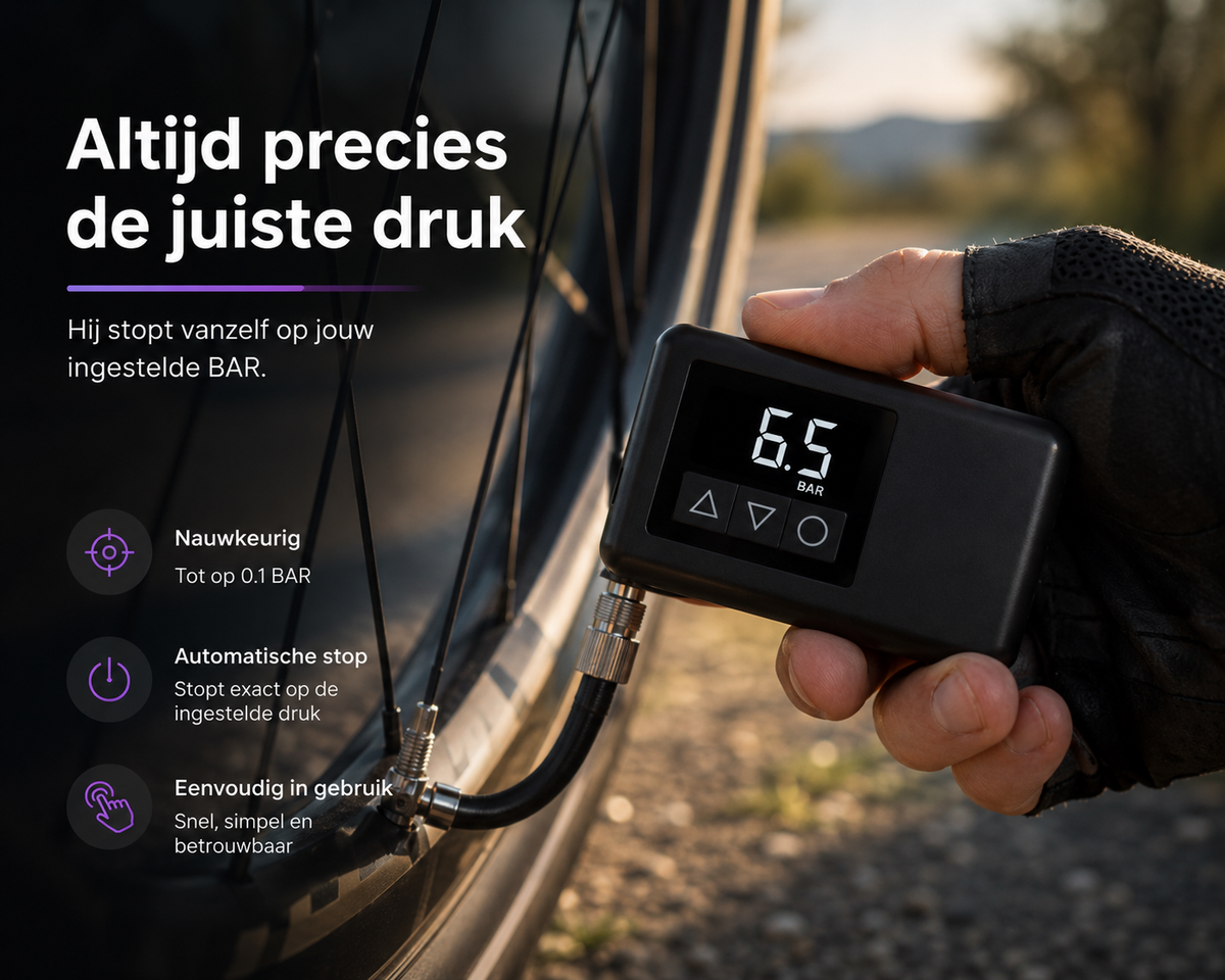 Draadloze Elektrische Fietspomp