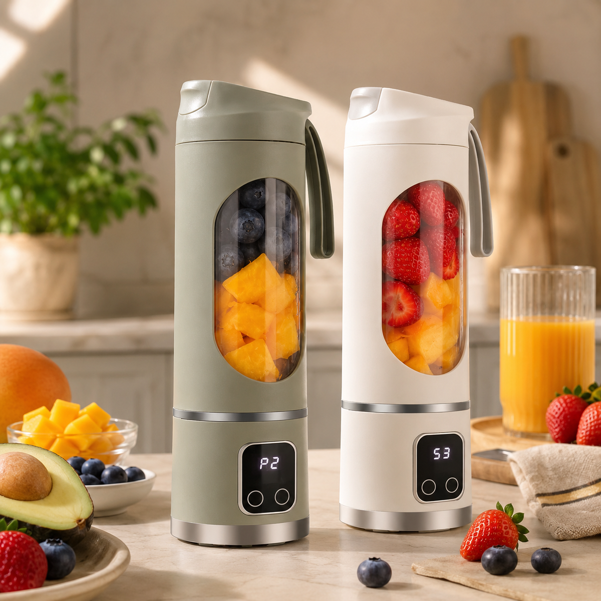 Draagbare blender met digitaal display 450ml