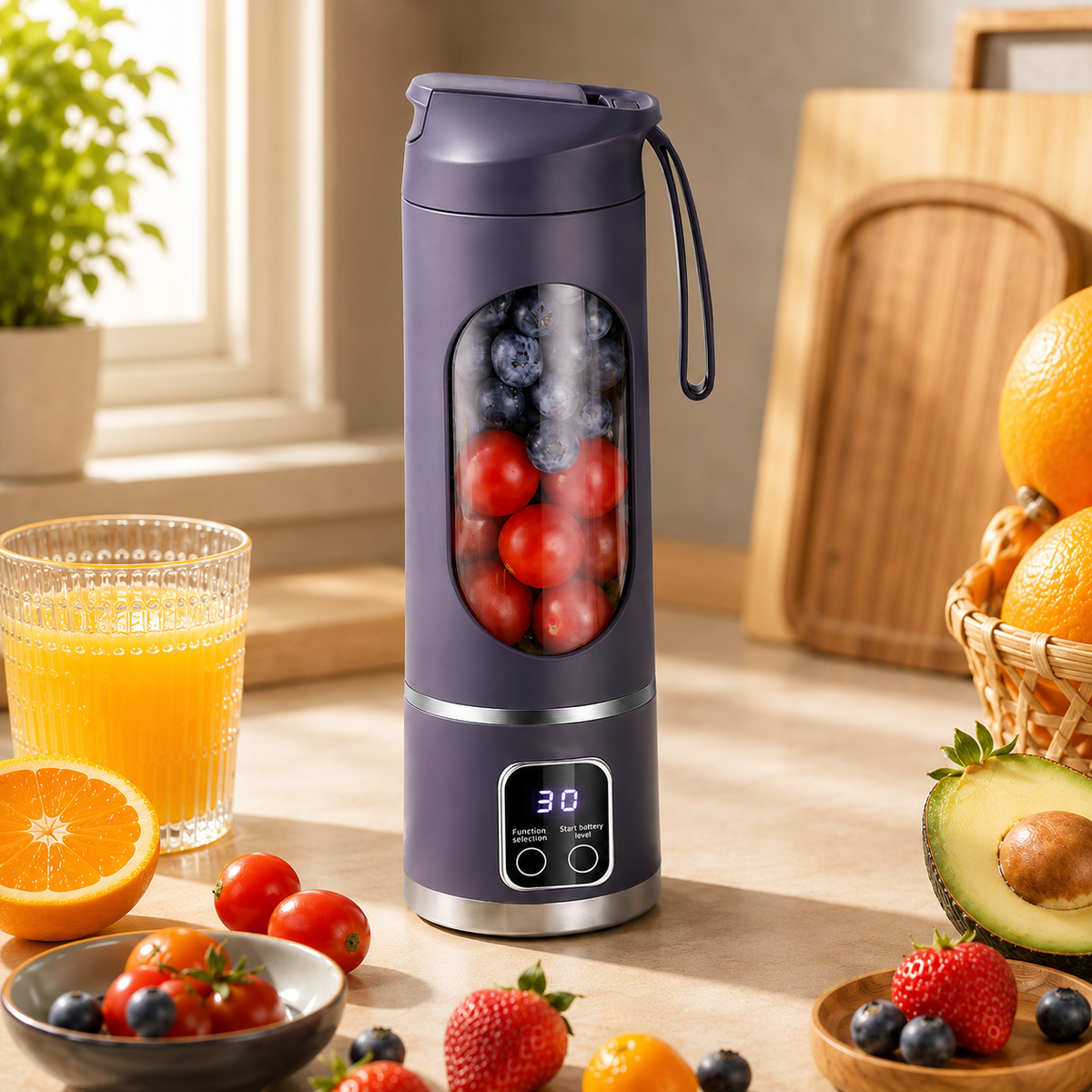 Draagbare blender met digitaal display 450ml
