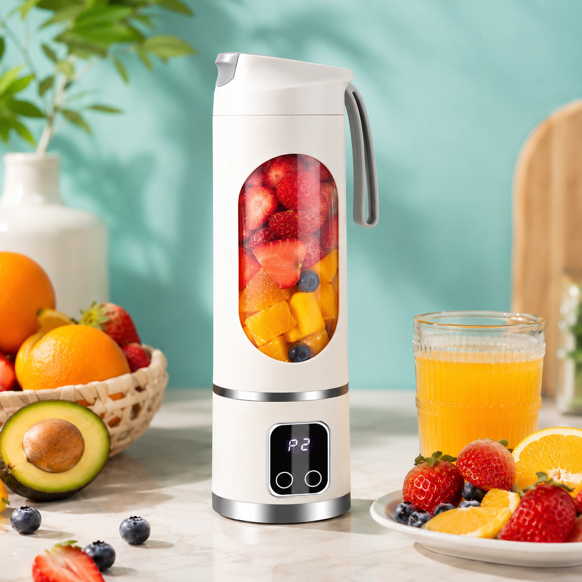 Draagbare blender met digitaal display 450ml