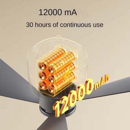 Draadloze Stille Plafondventilator met Accu en Verlichting