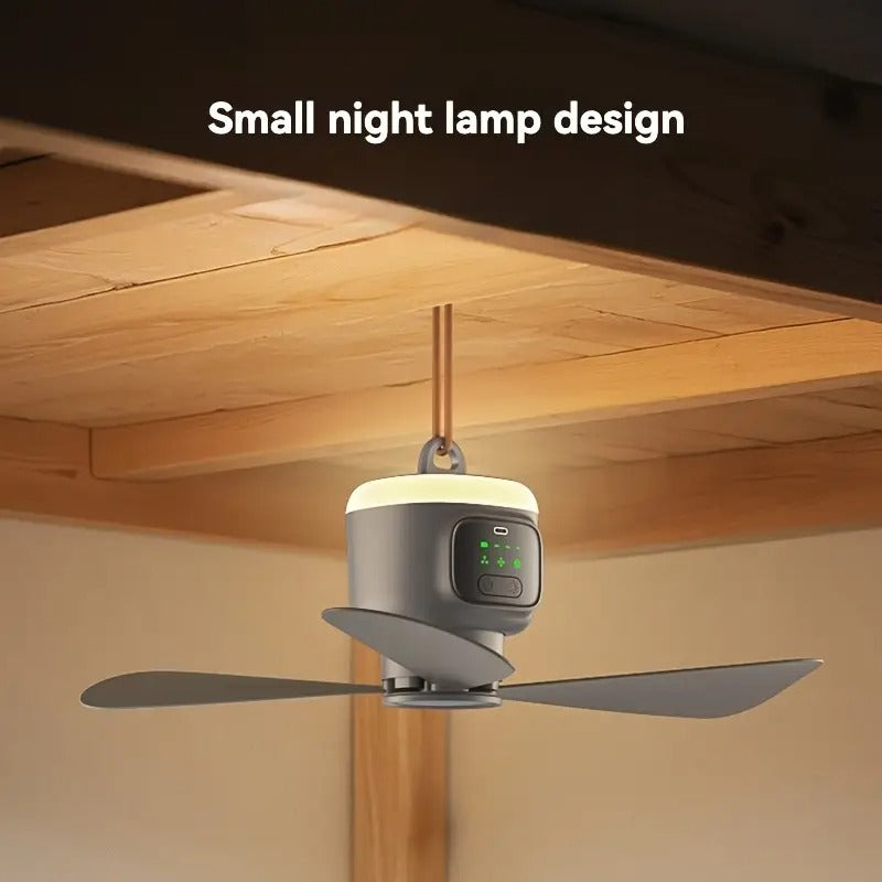 Draadloze Stille Plafondventilator met Accu en Verlichting