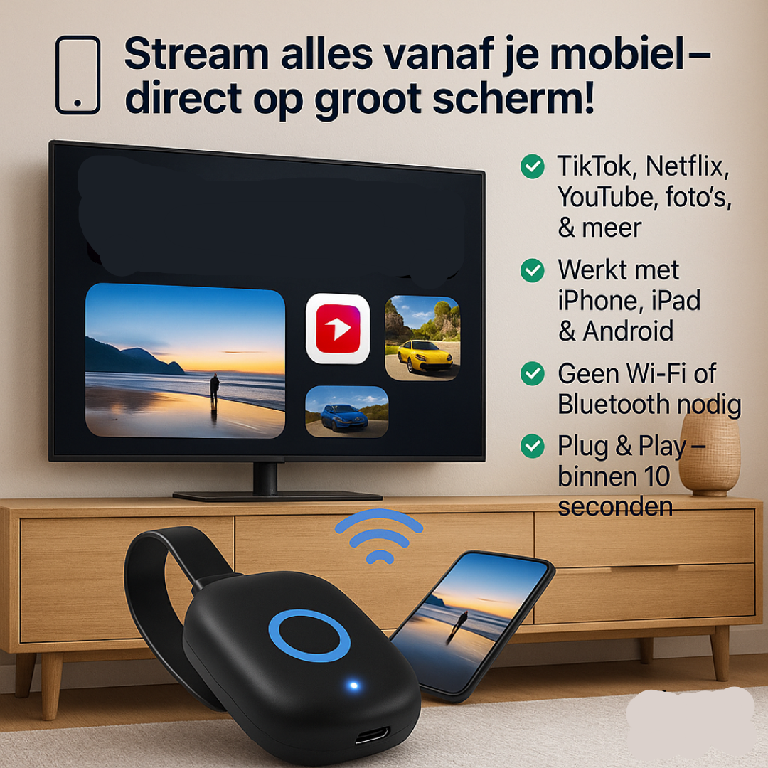 Draadloze HDMI streaming adapter