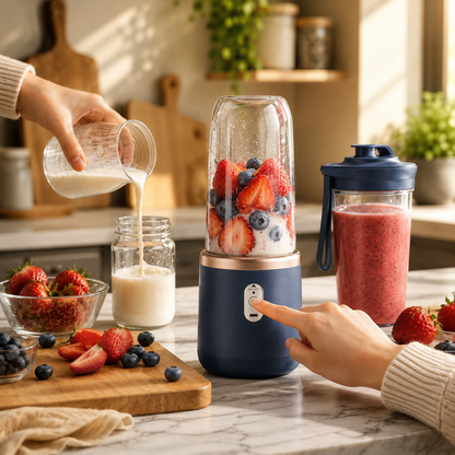 Draagbare Blender met Twee Bekers