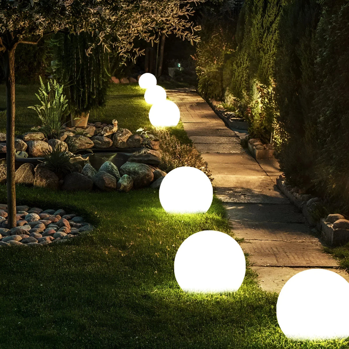 Draagbare bolvormige LED-lamp