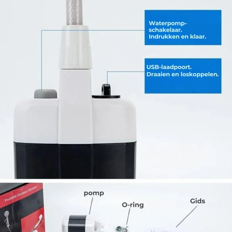 Draagbare buitendouche