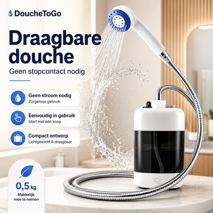 Draagbare Buitendouche met Dompelpomp op Accu