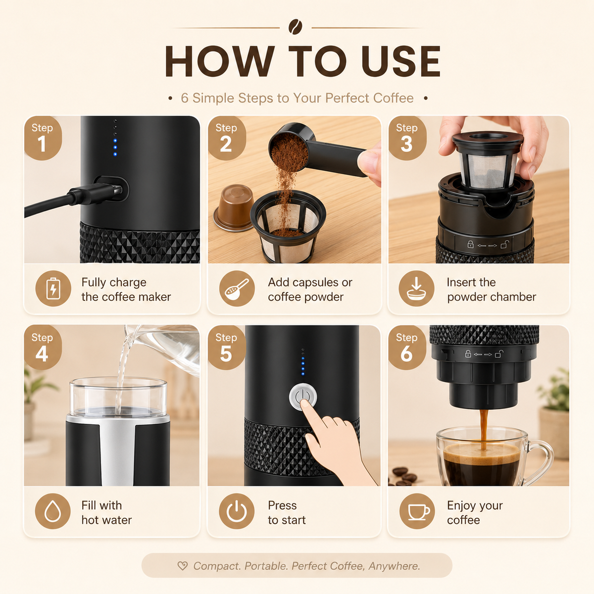 Draagbare Elektrische Espressomaker