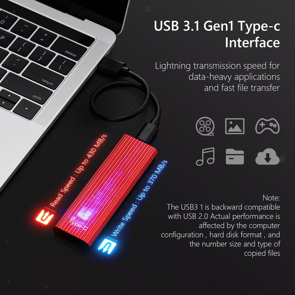 Navando draagbare externe SSD