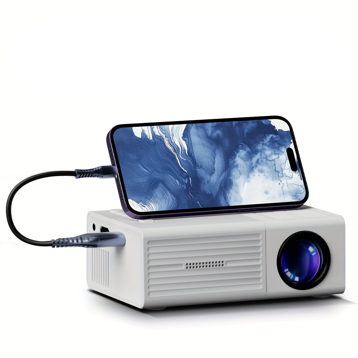 Draagbare mini beamer met 3000 lumen