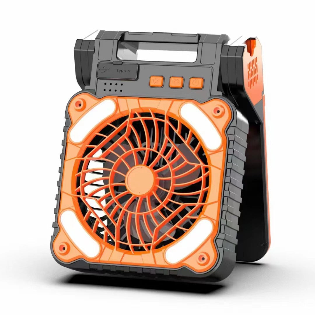 Draagbare campingventilator met zonnepaneel