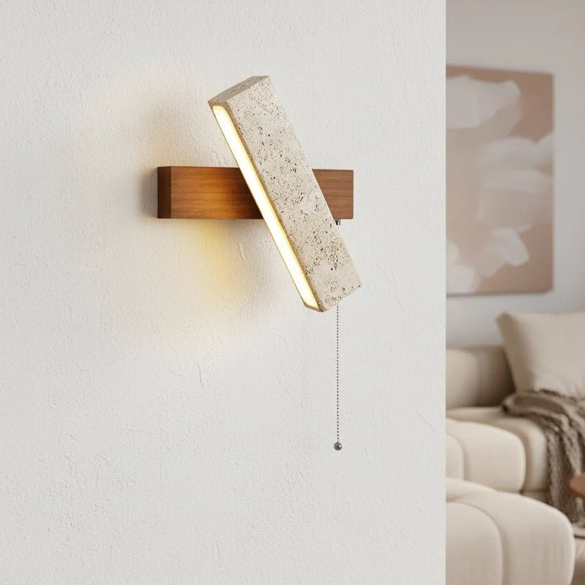 TRAVERTINLIVA draaibare wandlamp