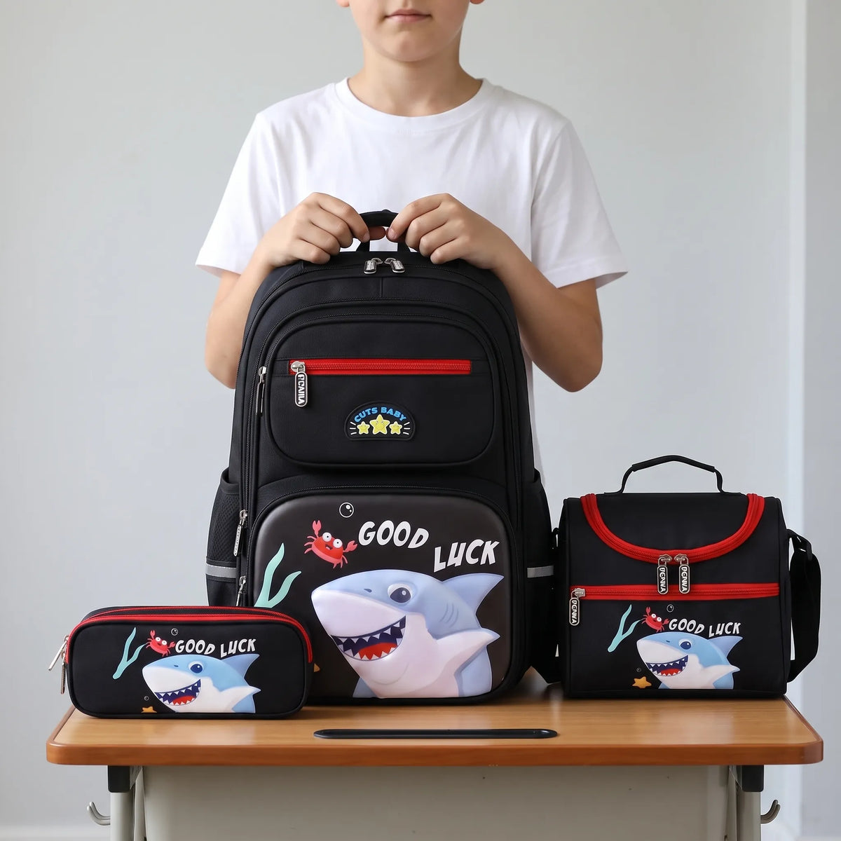 Driedelige schooltas set
