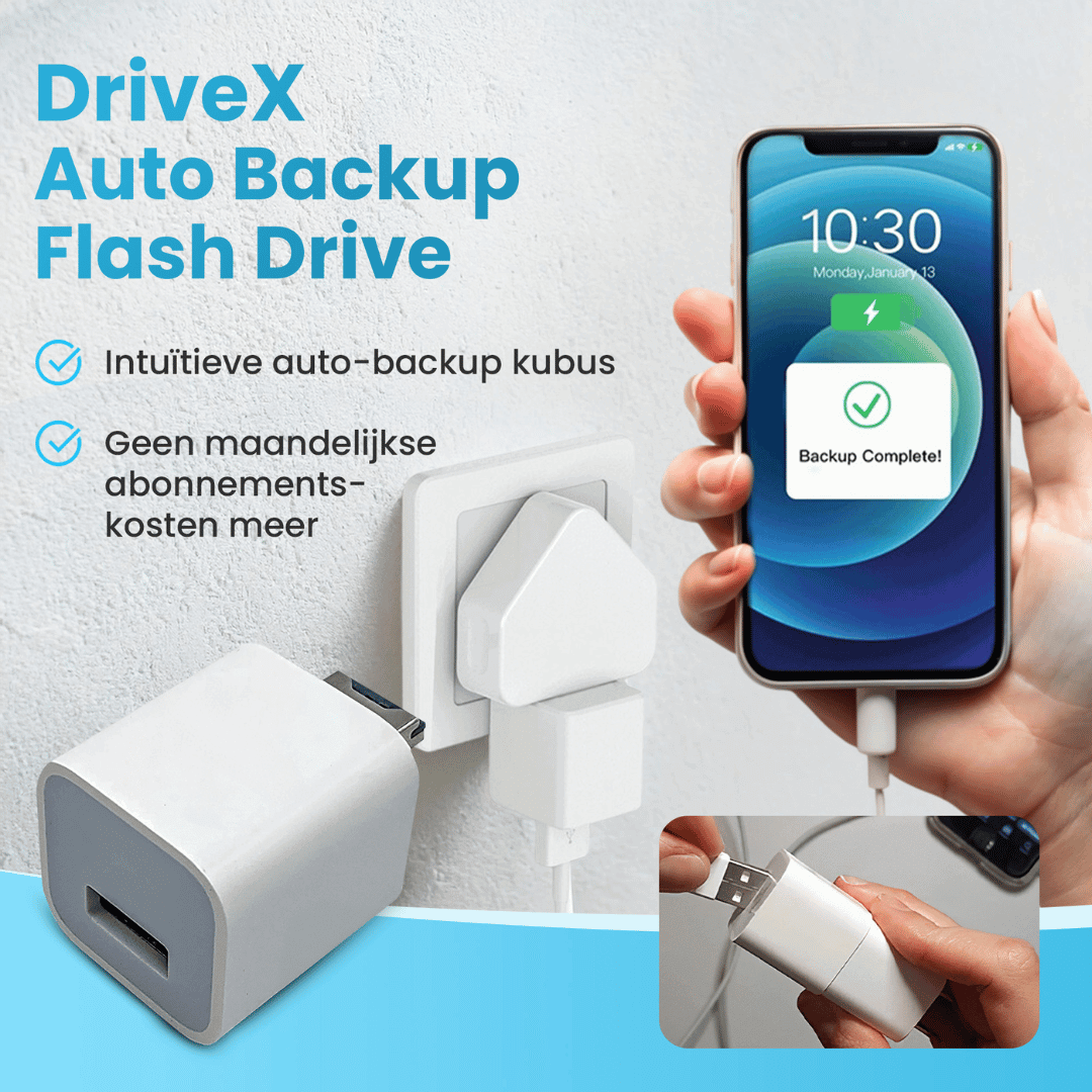 DriveX automatische back-up flashdrive