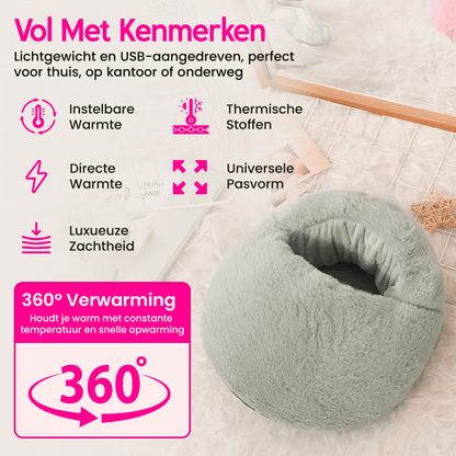 EZFoot elektrische pluchen voetverwarmer