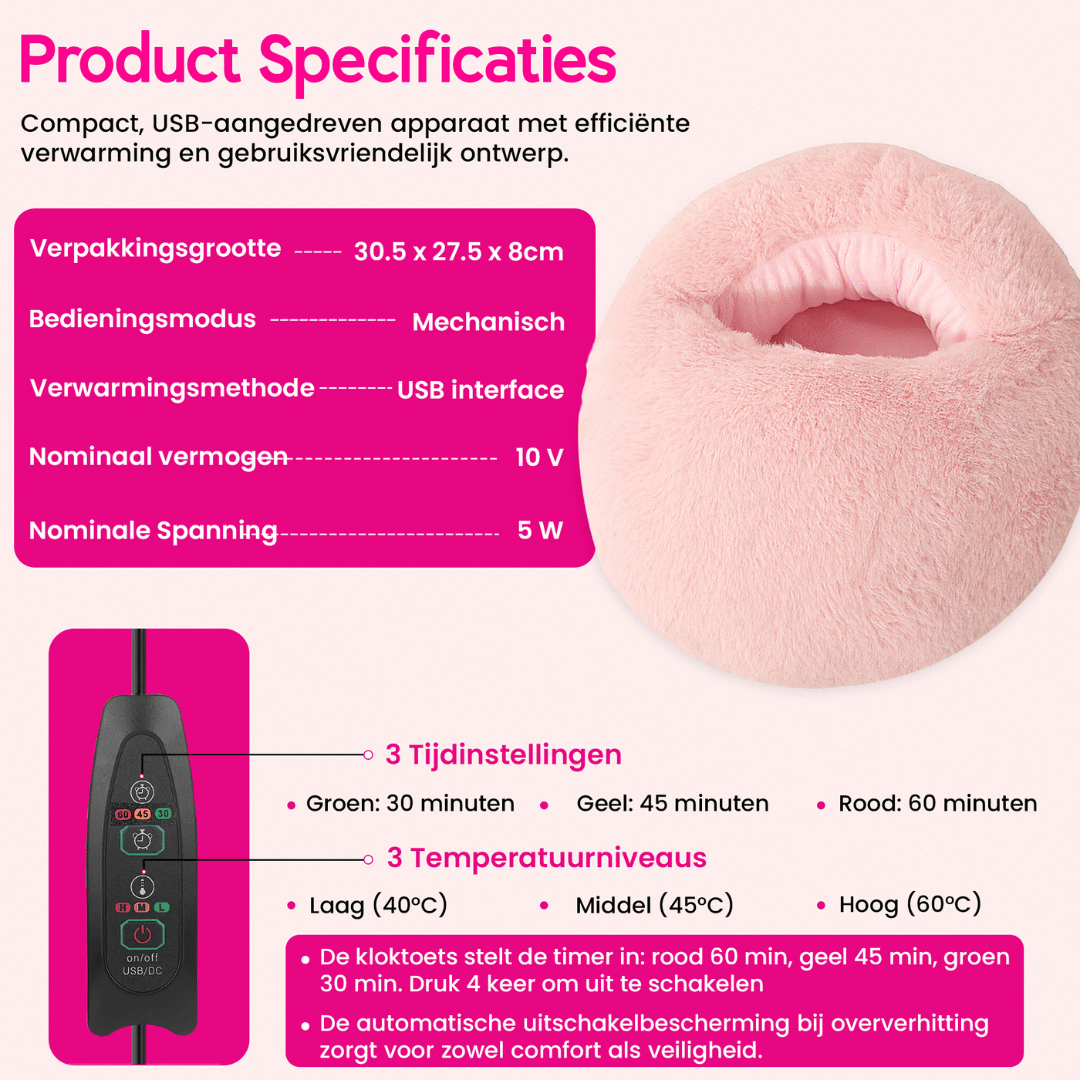 EZFoot elektrische pluchen voetverwarmer