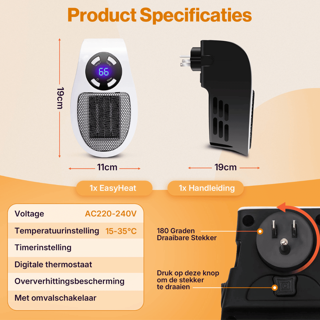 EasyHeat plug-in wandkachel