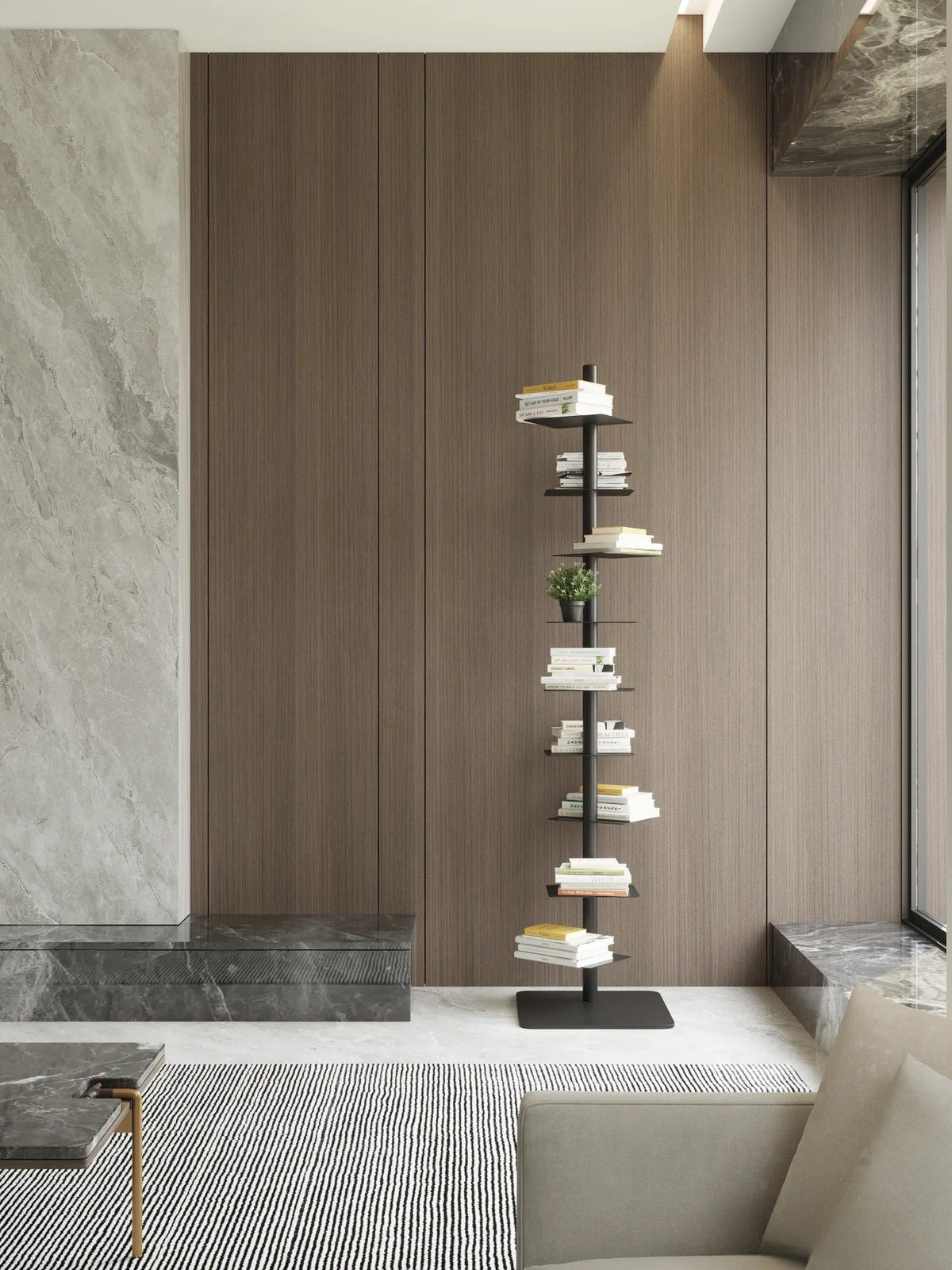 Stalen verticale wandplank