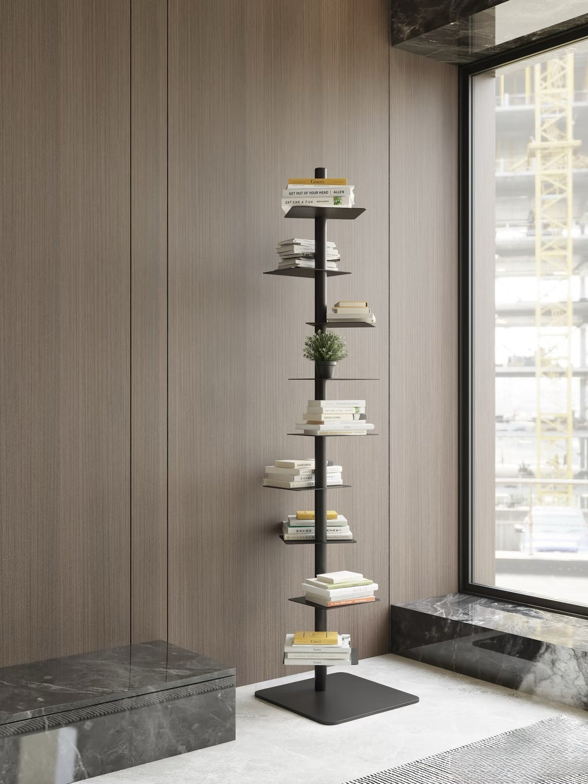 Stalen verticale wandplank
