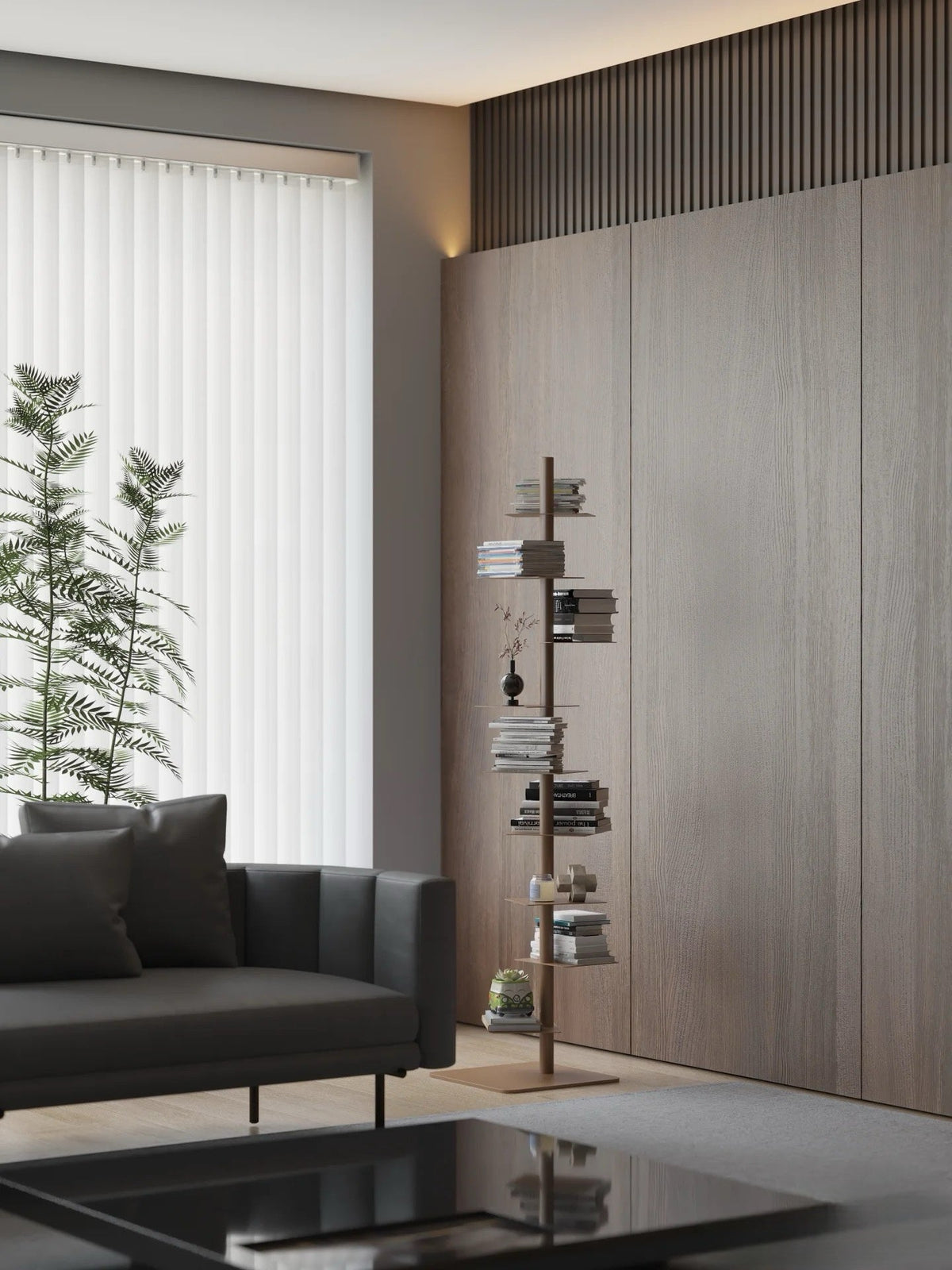 Stalen verticale wandplank