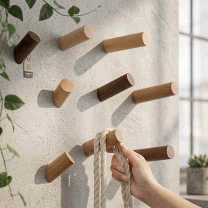 Houten Geometrische Wandhaak