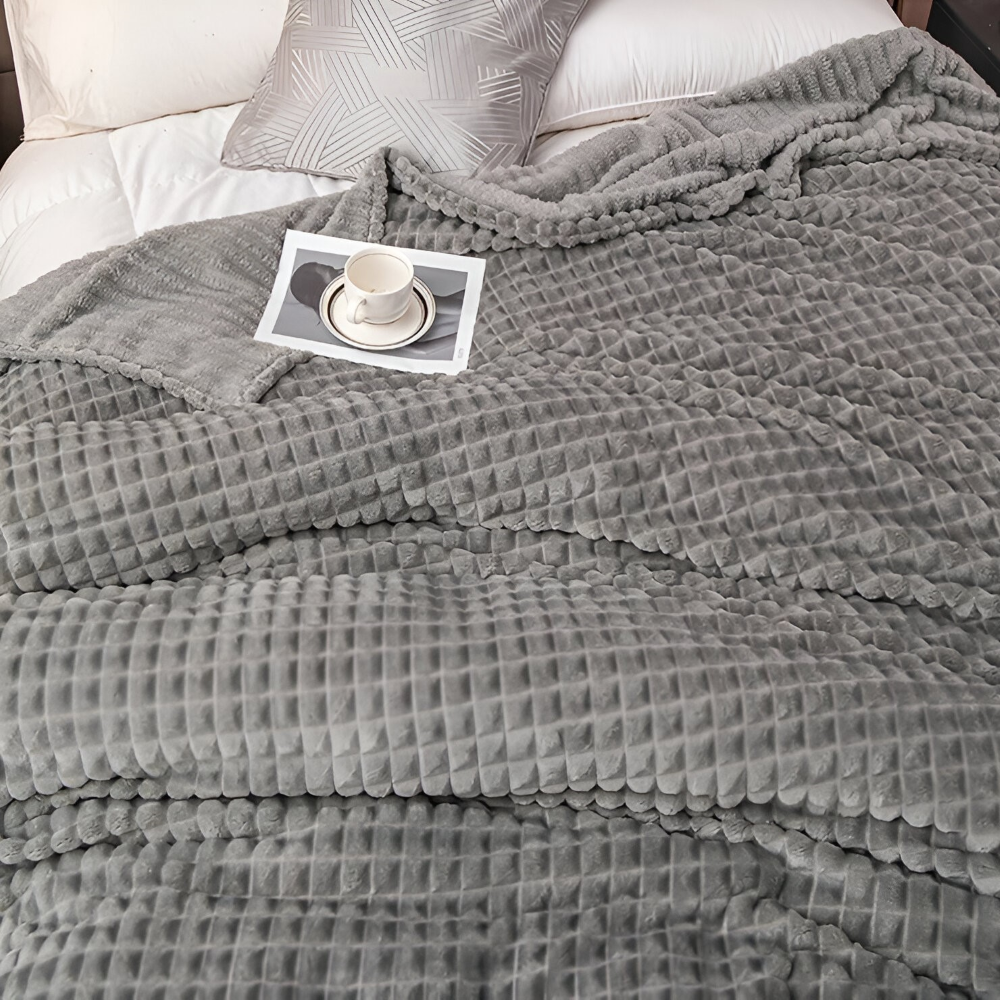Ultra-Zachte Structuur Koraal Fleece Deken