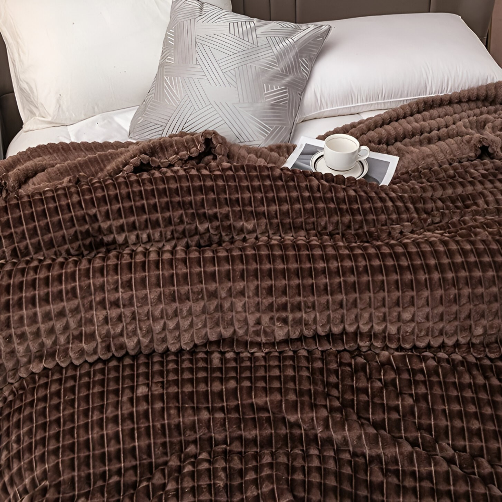 Ultra-Zachte Structuur Koraal Fleece Deken