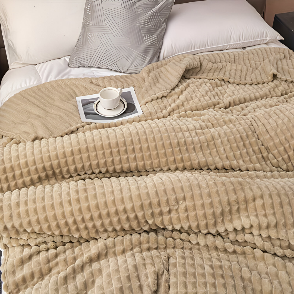 Ultra-Zachte Structuur Koraal Fleece Deken