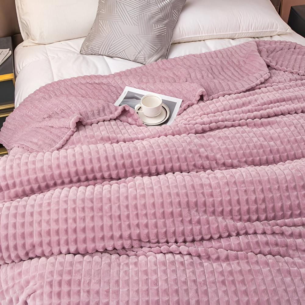 Ultra-Zachte Structuur Koraal Fleece Deken