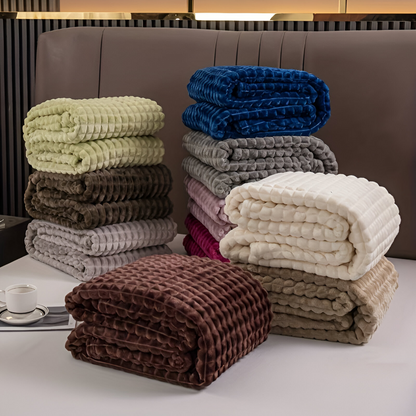 Ultra-Zachte Structuur Koraal Fleece Deken