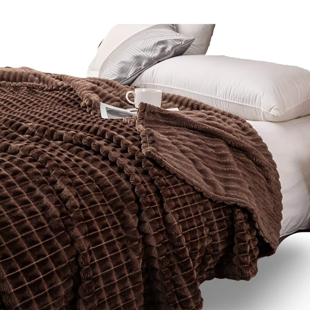 Ultra-Zachte Structuur Koraal Fleece Deken
