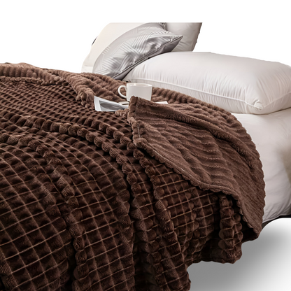 Ultra-Zachte Structuur Koraal Fleece Deken