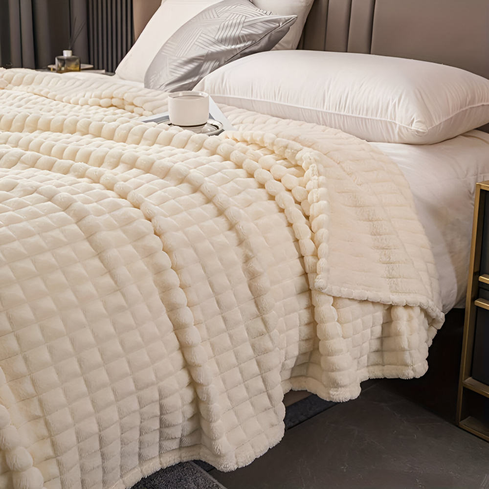Ultra-Zachte Structuur Koraal Fleece Deken
