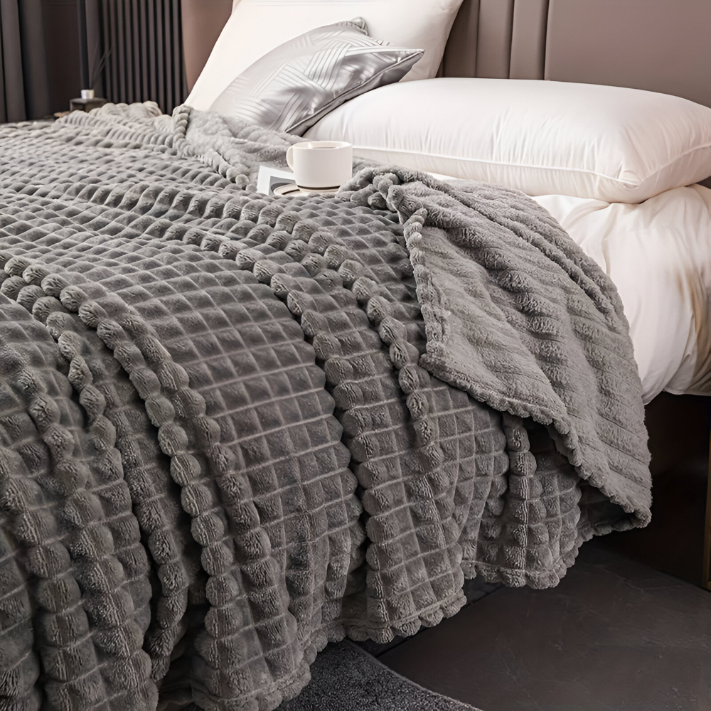 Ultra-Zachte Structuur Koraal Fleece Deken